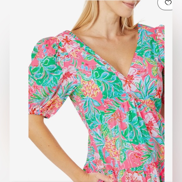 💕NEW! Lilly Pulitzer Nalani Short Sleeve Cotton Dress - Picture 3 of 11